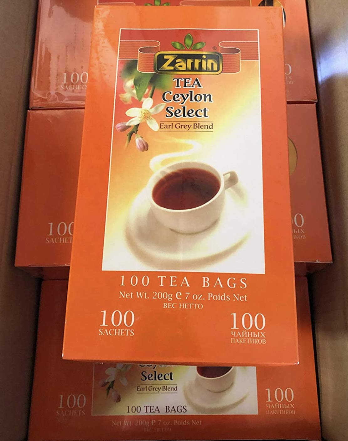 Premium Zarrin Tea Ceylon Earl Grey Black Tea Blend - 100 Individually Wrapped Tea Bags for Home, Office & Gifting | Aromatic Loose Leaf Tea Alternative | Perfect for Afternoon Tea, Relaxation & English Tea Parties