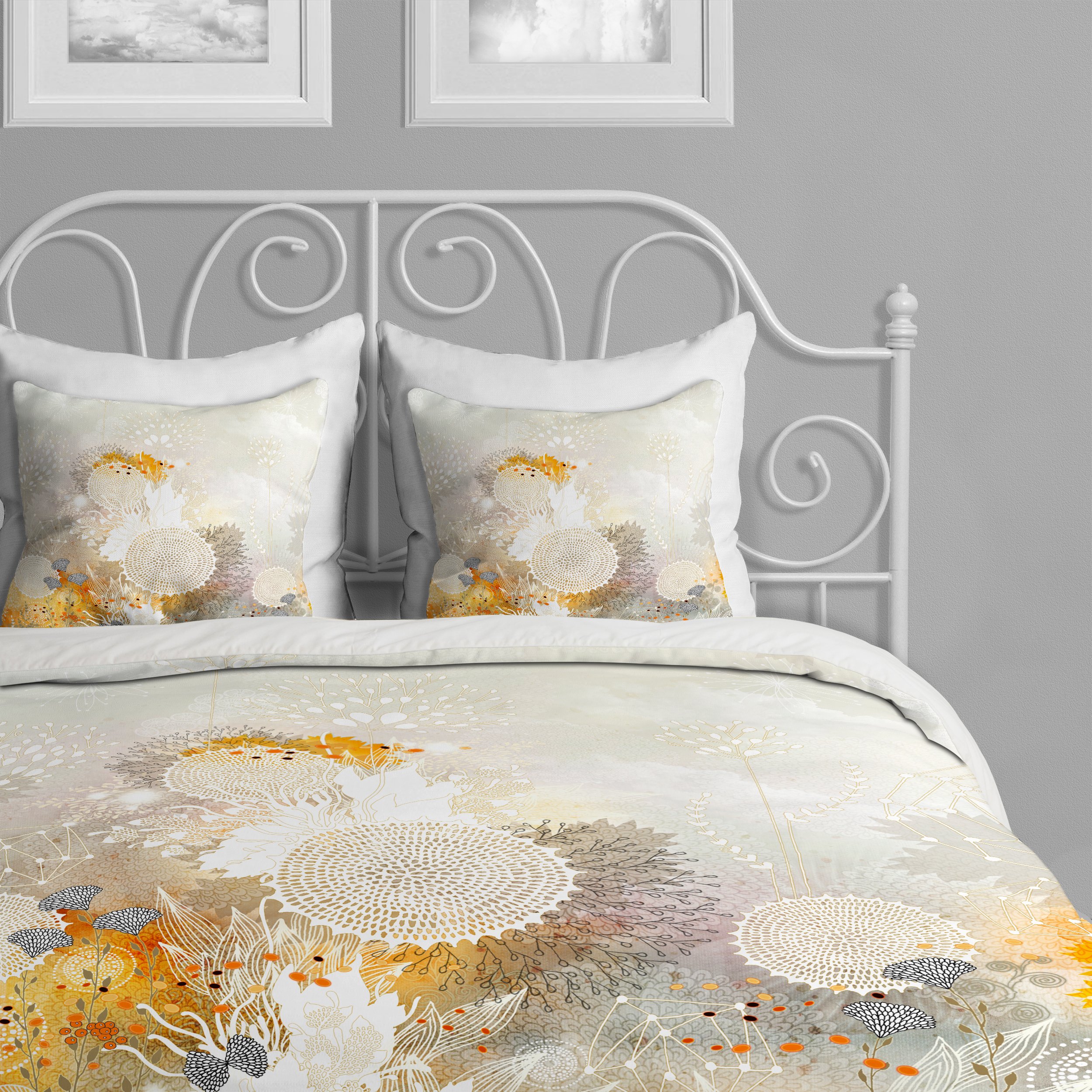 Deny Designs Iveta Abolina White Velvet Duvet Cover - Soft Luxury Twin/Twin XL Size for Bedroom Decor - Perfect for Guest Rooms, Dorms & Cozy Winter Nights