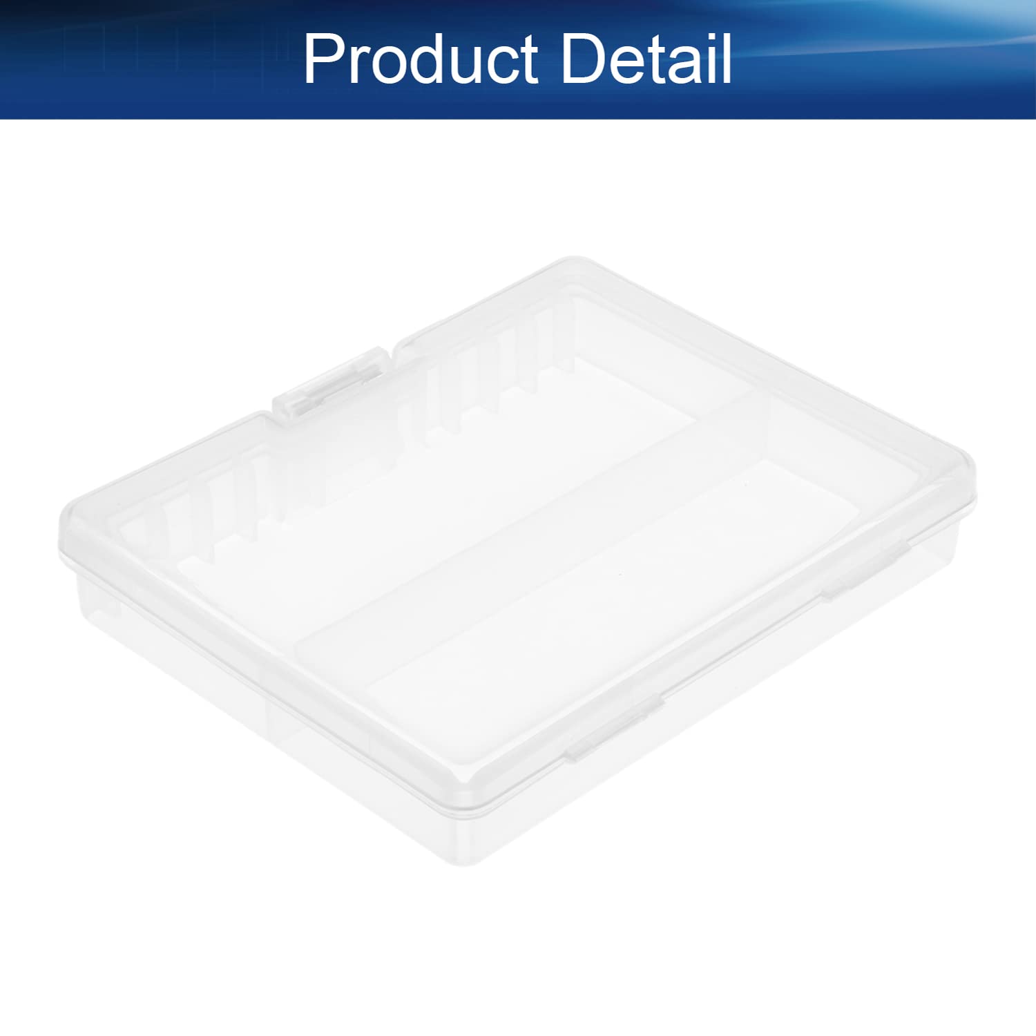 Heyiarbeit Clear Battery Storage Case Holder Box for 48 AAA Batteries - Organize and Protect Batteries for Home, Office, Travel, and Emergency Kits (1 Pack)