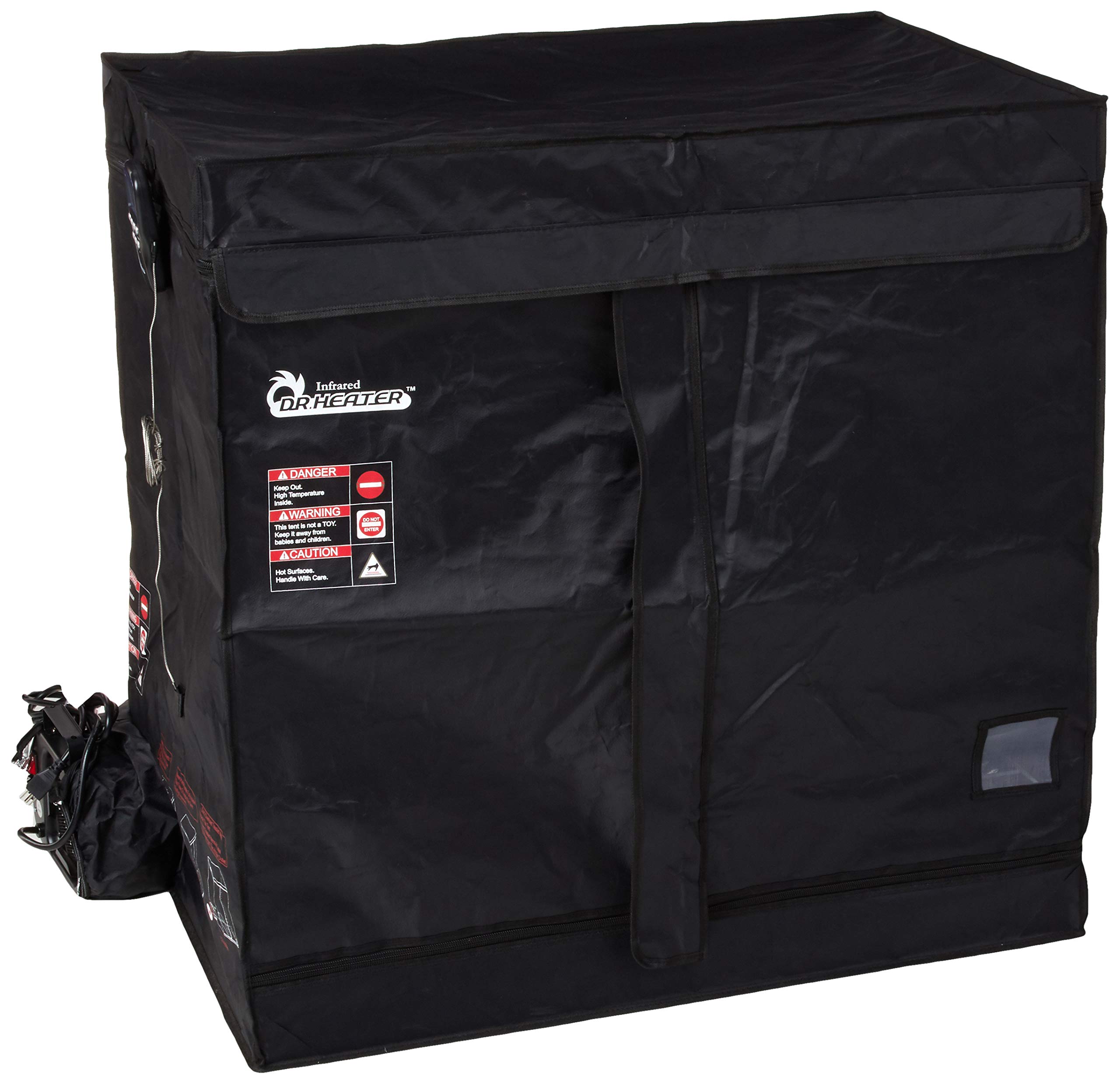 Upgraded DR-122 Portable Bed Bug Heater with Thermometer & Timer - 18 Cubic Feet 2-Tier Infrared Heater for Home & Travel - Black Large Size for Mattress, Furniture & Luggage Disinfection