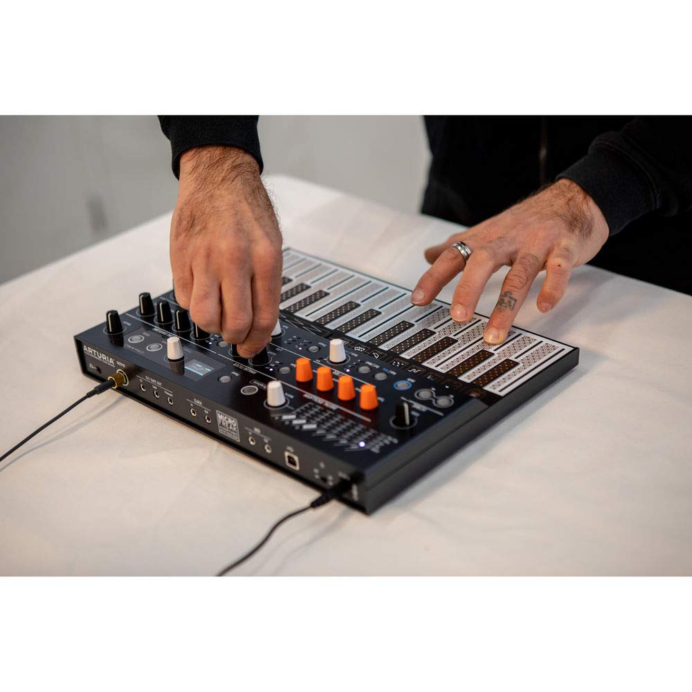 Arturia MicroFreak Vocoder Hybrid Analog/Digital Synthesizer with Advanced Digital Oscillators - Black | Bundle with Gooseneck Mic & Studio Headphones | Perfect for Music Production, Live Performances & Home Recording Studios