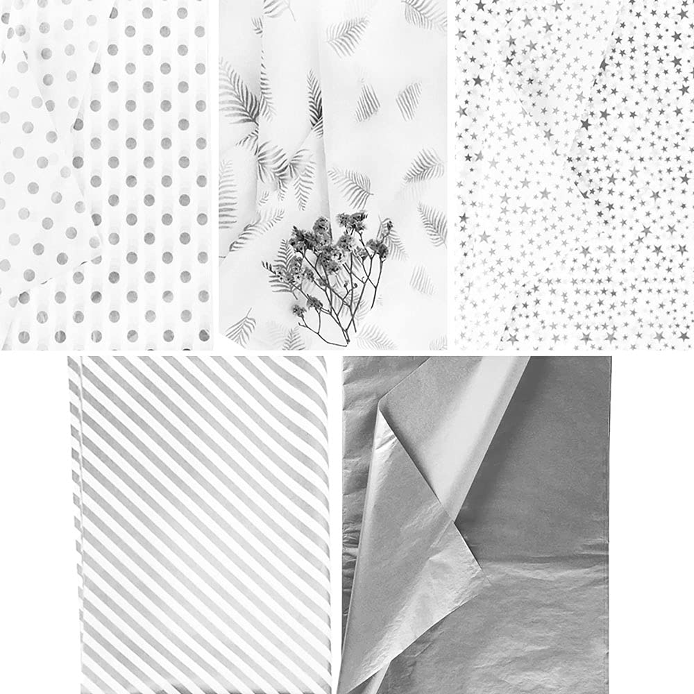 50 Sheets Silver Tissue Paper 20