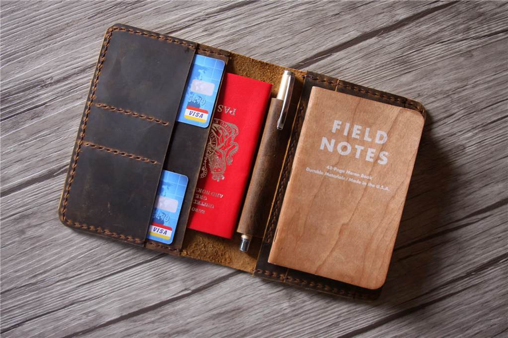 Premium Men's Leather Passport Holder - RFID Blocking Travel Wallet for Business & Vacation - Perfect for Airports, Hotels & International Trips