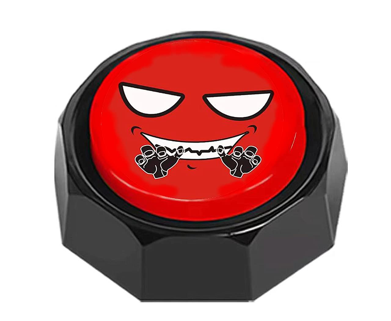 RIBOSY Evil Laugh Button - Wicked & Unusual Sound Effects for Pranks, Halloween, and Comedy - Portable Noise Maker for Parties, Gags, and Scares