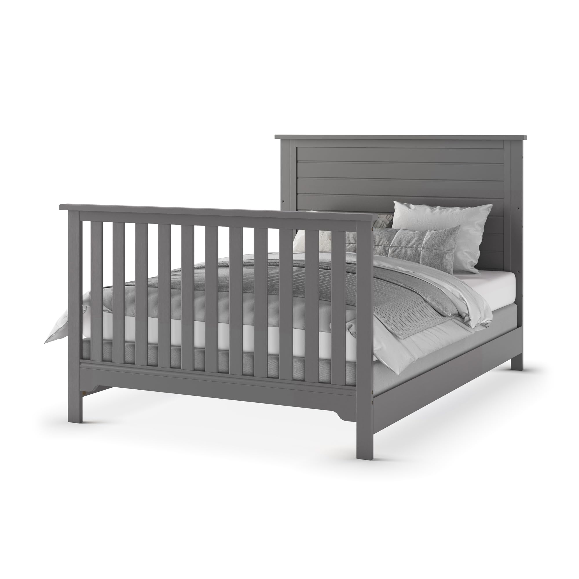 Child Craft Full Size Bed Rails – Converts Calder & Woodland 4-in-1 Convertible Crib to Full Bed | Sturdy Pinewood Construction | Non-Toxic Baby-Safe Finish (Brushed Pebble) | Perfect for Nursery Room Transition & Toddler Safety