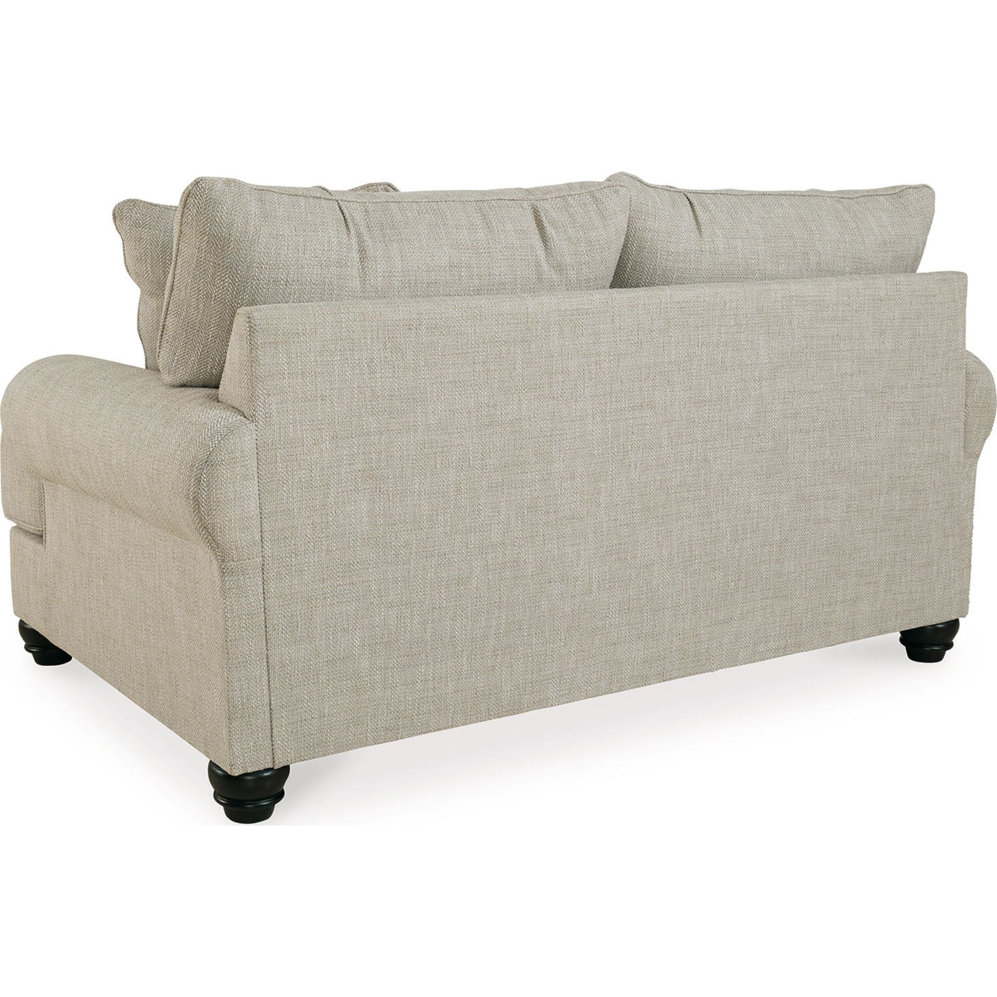 Asanti Loveseat in Fog - Modern Two-Seater Sofa for Living Room, Lounge & Small Spaces - Comfortable Fabric Loveseat with Soft Cushions