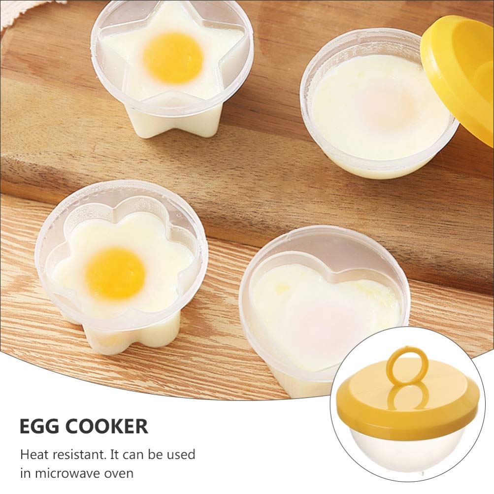 Hemoton 4-Piece Silicone Egg Bite Molds Set - Star & Heart Shaped Steamer for Instant Pot, Pressure Cooker & Microwave - Includes Free Silicone Basting Brush - Perfect for Meal Prep, Keto & Low-Carb Breakfasts