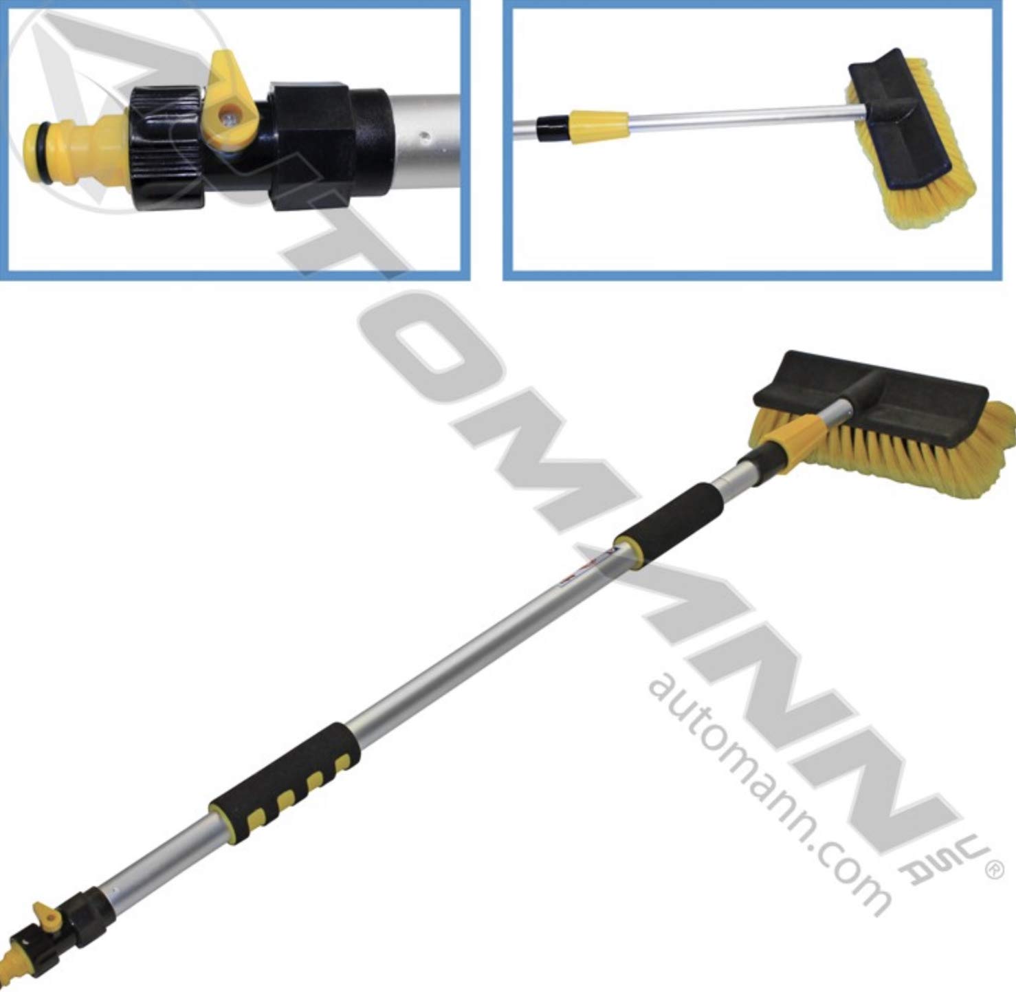 Automann Extendable Car Wash Brush 42-68 Inch | Telescoping Handle for RV, Boat & Truck Cleaning | Heavy Duty Vehicle Washing Tool for Home & Professional Use