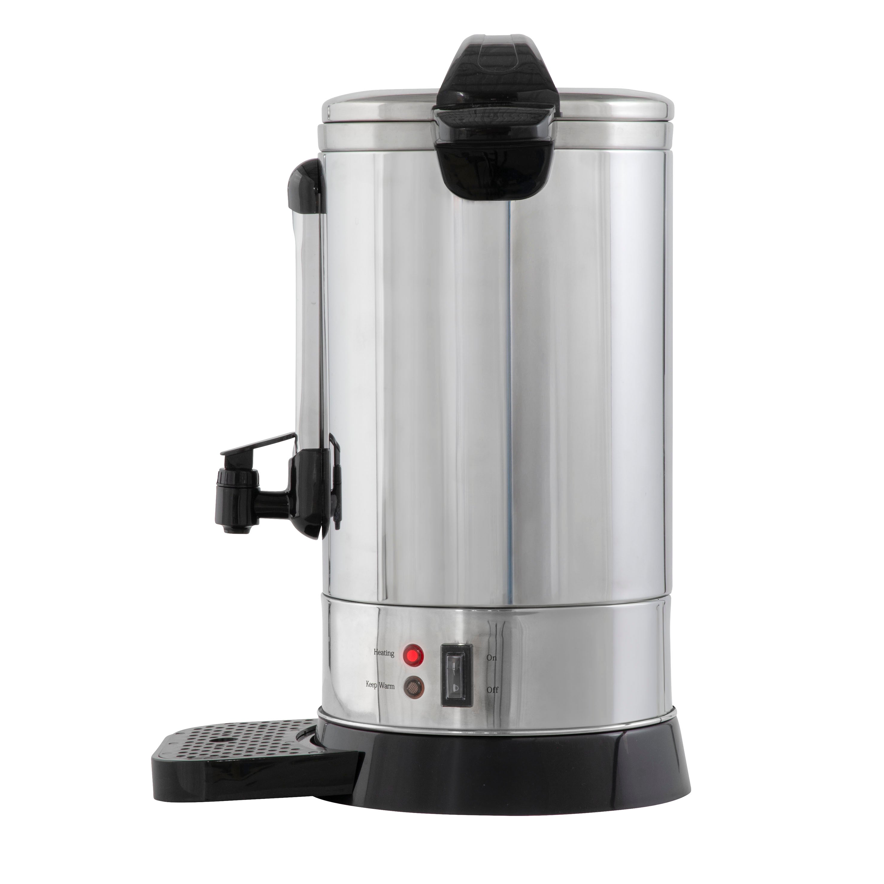 Baridi 10L Stainless Steel Hot Water Boiler & Tea Urn with Drip Tray - Keep Warm Function for Coffee, Tea & Catering - Perfect for Restaurants, Cafes & Events