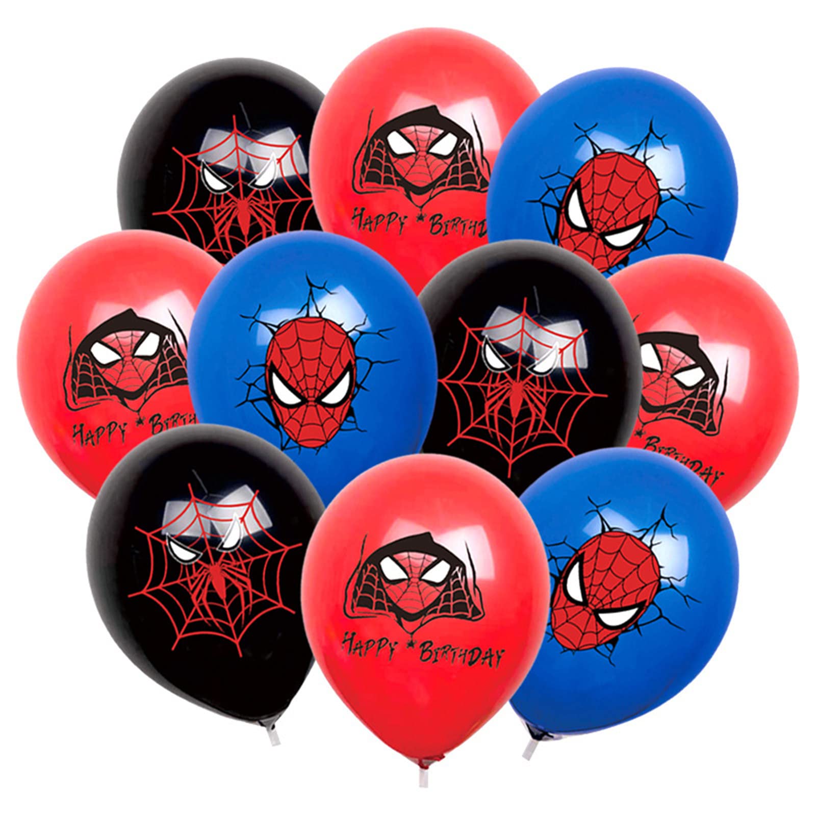 18 Pcs Spiderman Superhero Birthday Balloons - 12 Inch Red & Blue Avengers Latex Balloons for Kids Party Decorations | Superhero Theme Birthday Supplies for Boys, Indoor & Outdoor Decor