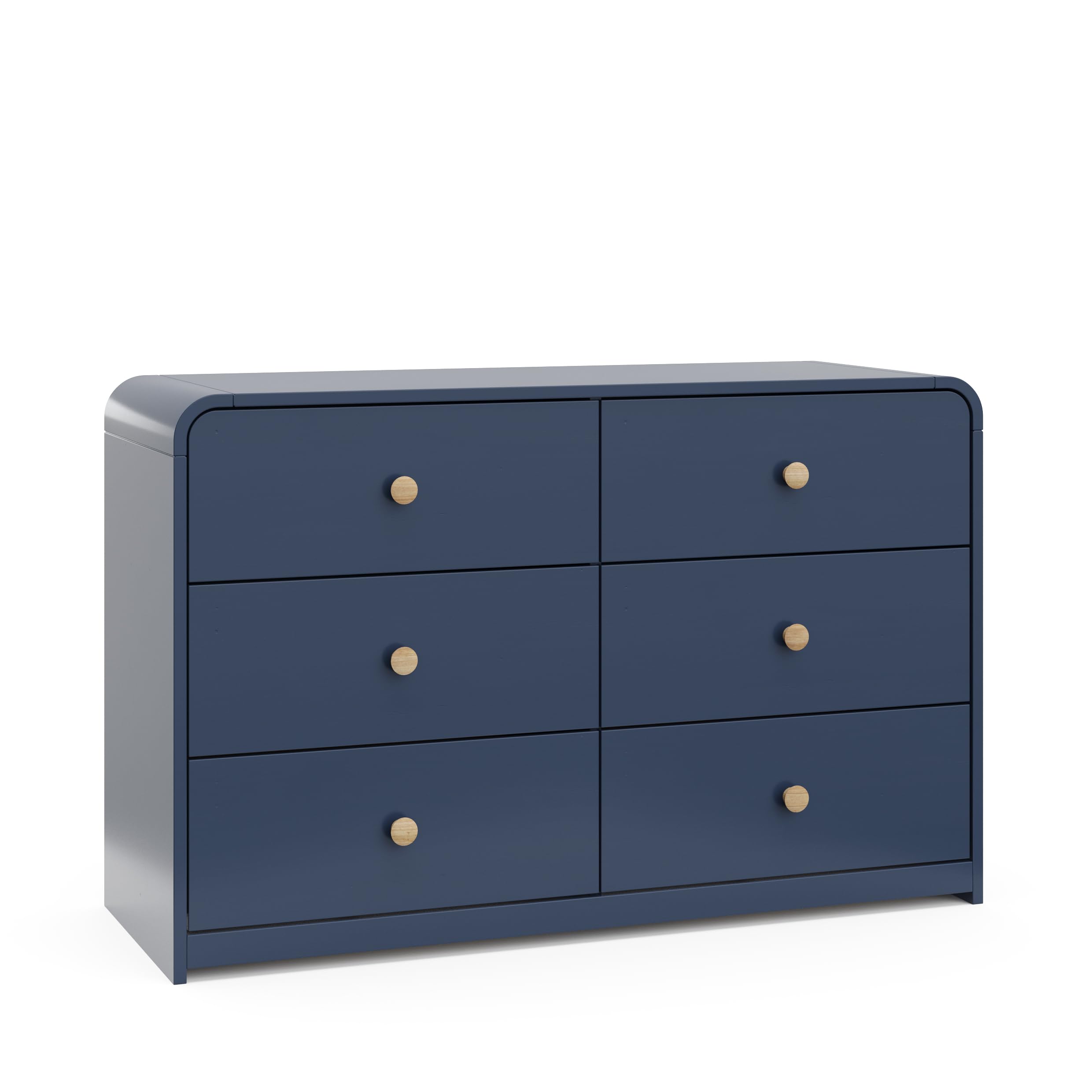 Storkcraft Santos 6-Drawer Dresser in Midnight Blue - Nursery Dresser for Kids with Storage Organizer | Perfect for Baby Room Organization & Child's Bedroom Storage