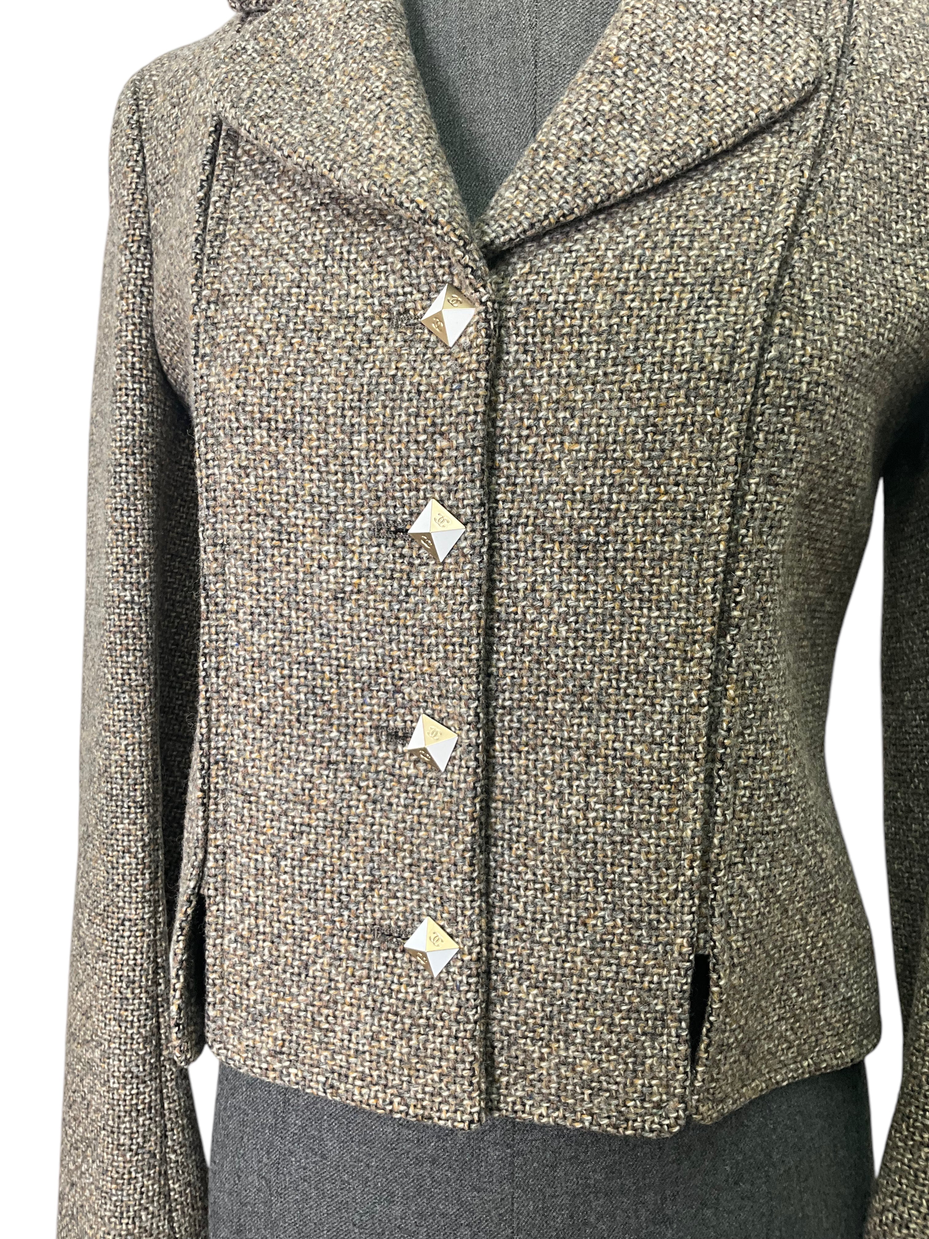 CHANEL 03A Tweed Cropped Jacket - Size 38 | Classic Women's Fashion Blazer for Office, Party & Special Occasions