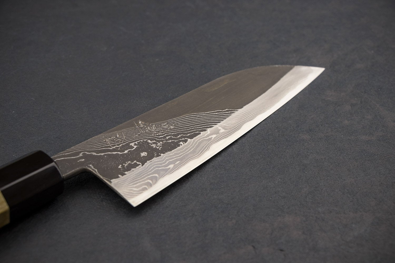 Premium Tsukasa Hinoura River Jump Santoku Knife 165mm - Japanese High Carbon Steel Blade for Professional Chefs & Home Cooking, Perfect for Slicing, Dicing & Mincing Vegetables, Meat & Fish
