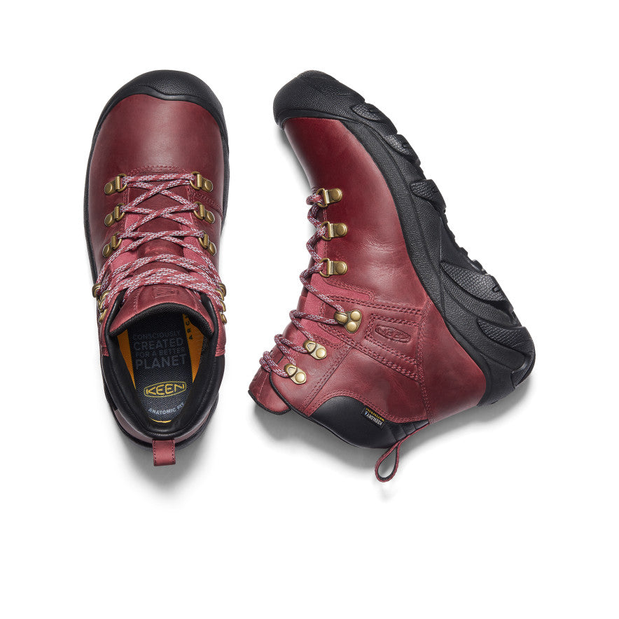 Women's Waterproof Hiking Boots - Pyrenees Outdoor Trekking Shoes for Women, Anti-Slip Trail Running Boots (Tibetan Red/Black) - Perfect for Mountain Climbing, Camping & Winter Adventures
