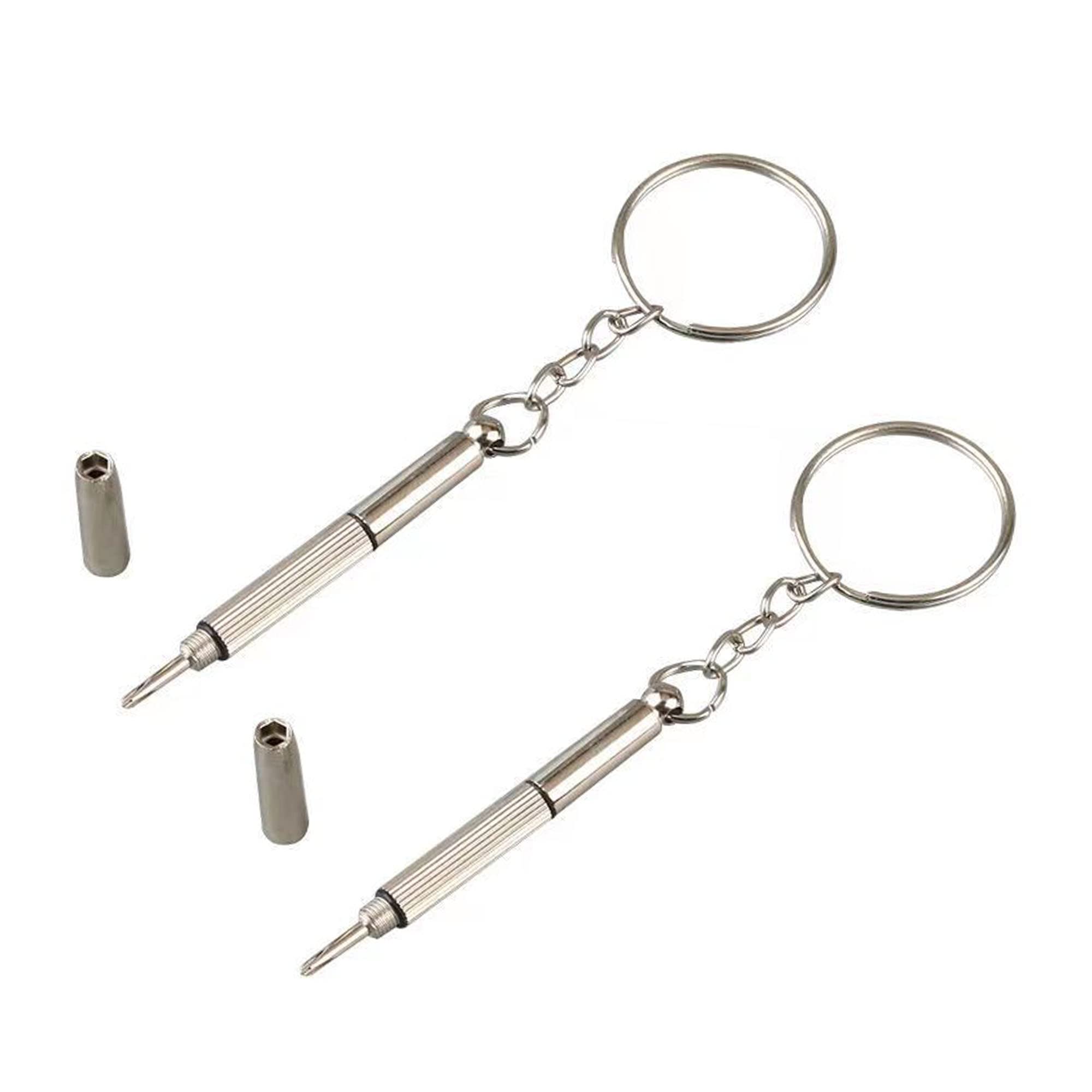 Premium S2 Steel Eyeglass Repair Screwdriver - Multi-Functional Keychain Tool for Glasses, Sunglasses & Electronics - Perfect for Travel, Home & Office Use