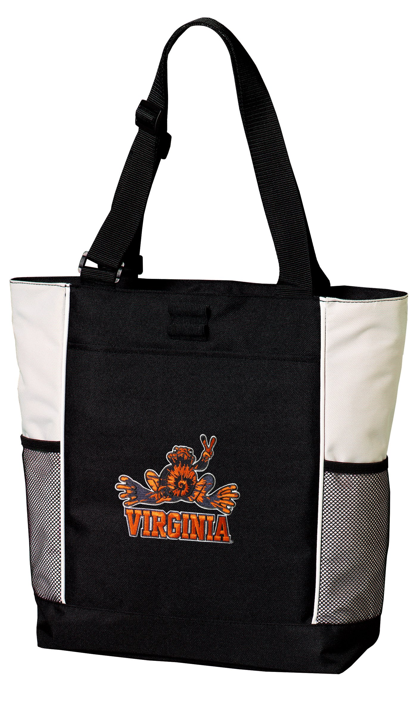 University of Virginia Peace Frogs Tote Bags | UVA Peace Frog Totes for Beach, Pool, Travel & Campus Life | Durable Reusable Grocery Shopping Bags