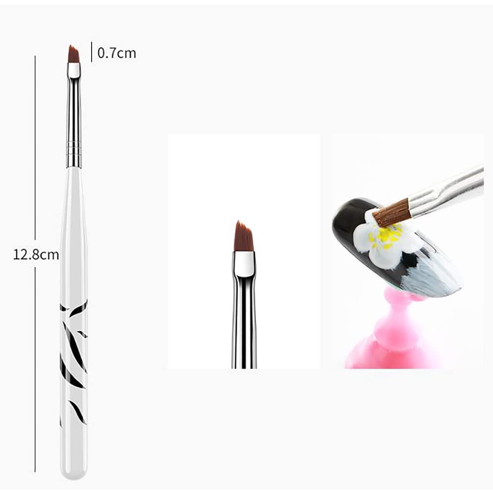 Store2508 Professional 8 Pcs UV Gel Nail Art Brush Set - Dotting, Liner, French Tip & Painting Brushes for Acrylic & Gel Polish | Perfect for Salon, DIY Manicure & Nail Art Design