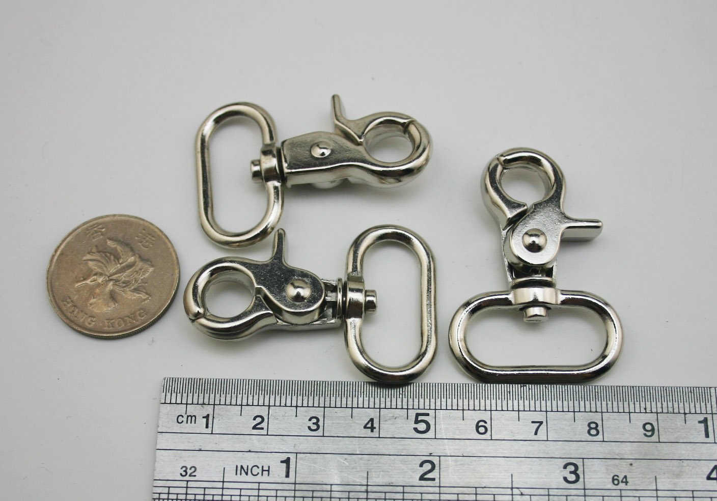Premium 1 Inch Silver Metal Lobster Clasp Buckle Hook - Key Ring Chain for Handbags, Luggage & DIY Crafts (Pack of 10) - Perfect for Jewelry Making, Keychains & Bag Accessories