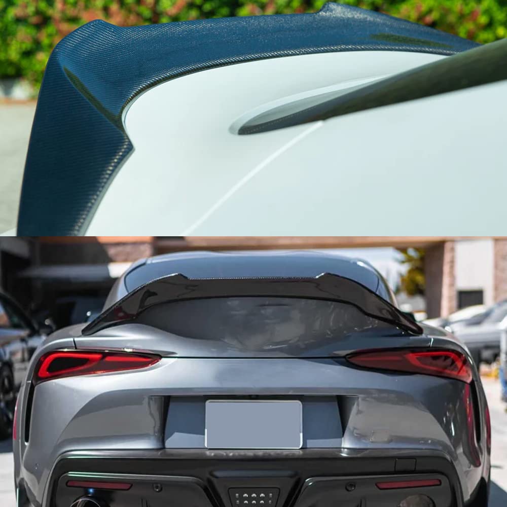 Premium Real Carbon Fiber Trunk Spoiler for 2019-2021 Toyota Supra A90 Coupe - High-Performance Rear Wing - Enhances Aerodynamics & Sporty Style for Racing & Street Driving