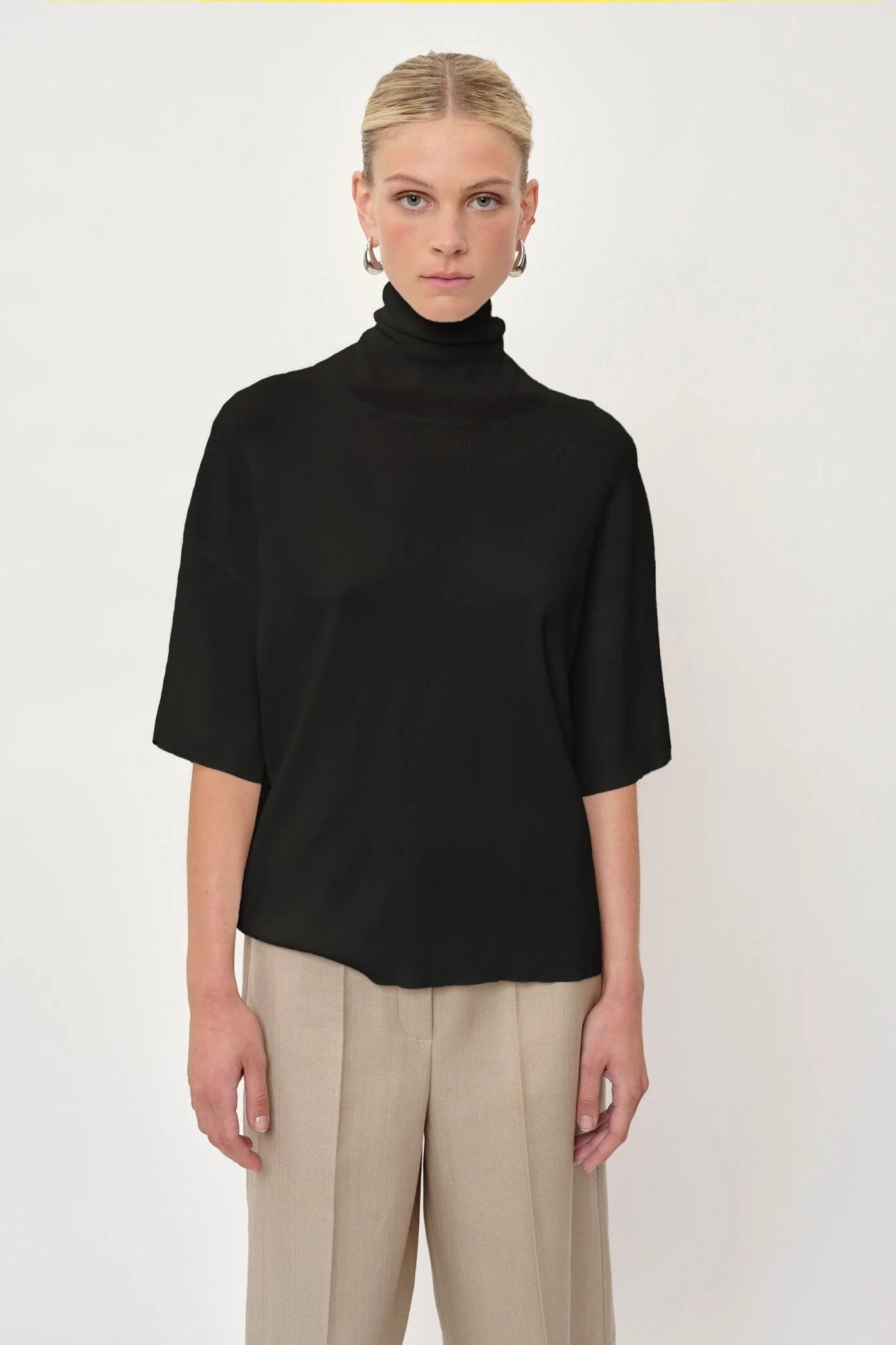 Herskind Brittany Knit T-Shirt for Women - Soft Cotton Casual Tee for Everyday Wear | Perfect for Layering, Outings & Relaxing
