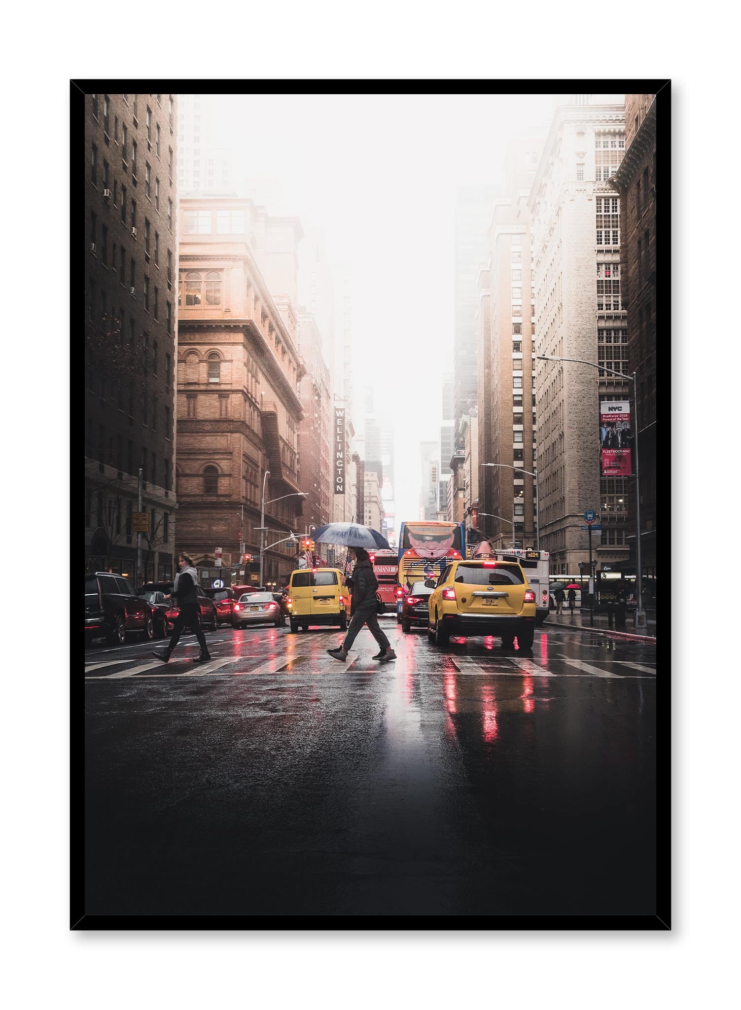 New York Minute Poster - Vintage NYC Skyline Wall Art for Home & Office Decor - Perfect for Living Room, Bedroom, or Gift
