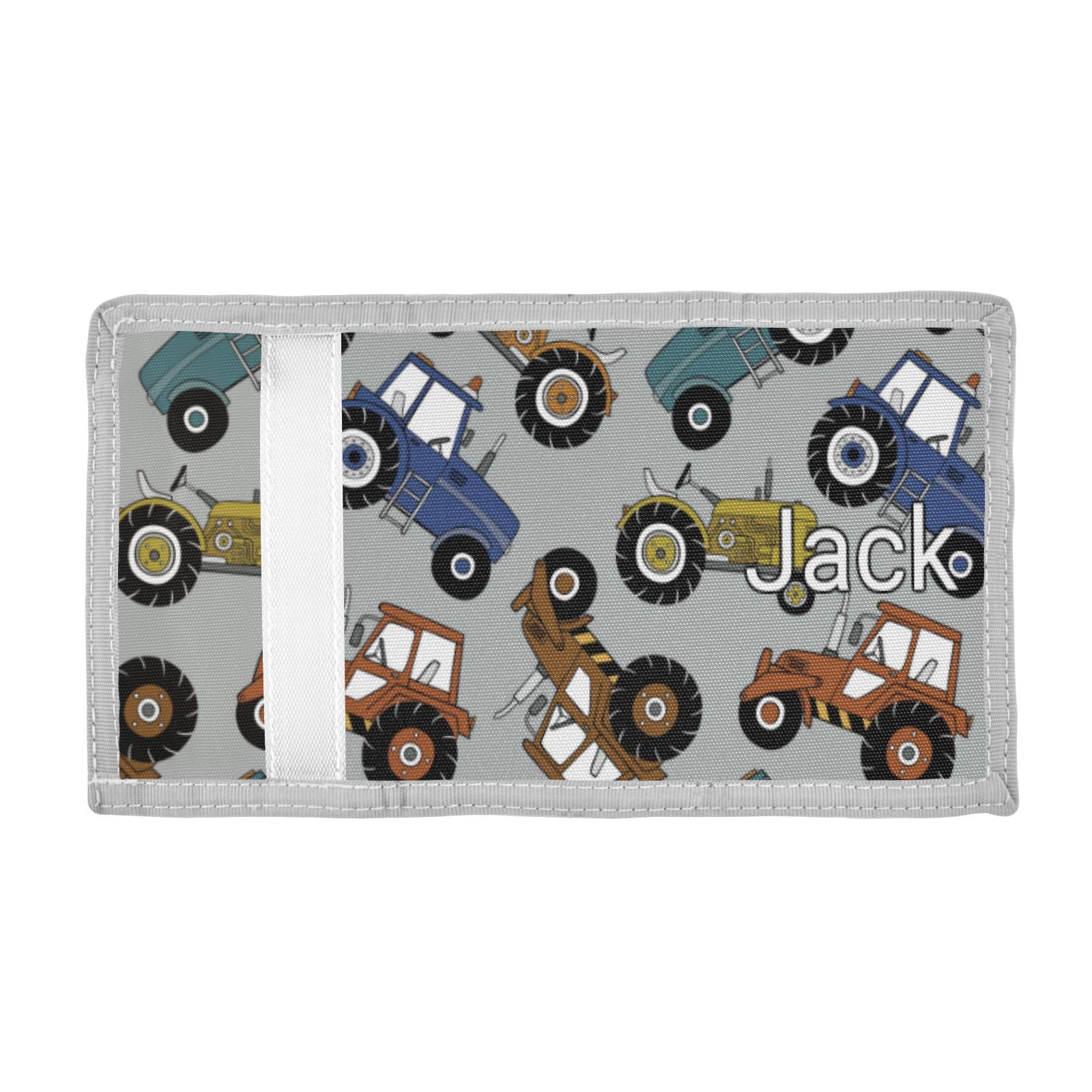 Personalized Kids Wallets for Boys & Girls - Custom Tractor Pattern Trifold Wallet for Toddlers & Teens - Unique Children's Purse for School, Travel & Everyday Use