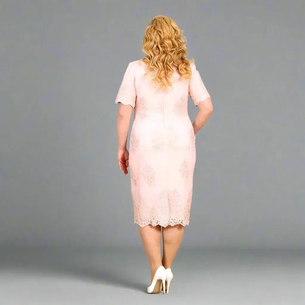 Elegant Two-Piece Plus Size Mother of the Bride Dress with Matching Jacket – Perfect for Weddings, Formal Events & Special Occasions