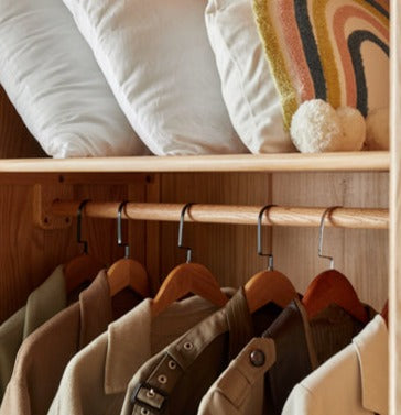 Solid Oak Wood Sliding Door Wardrobe - Durable & Stylish Closet Storage for Bedroom, Living Room, and Office Organization