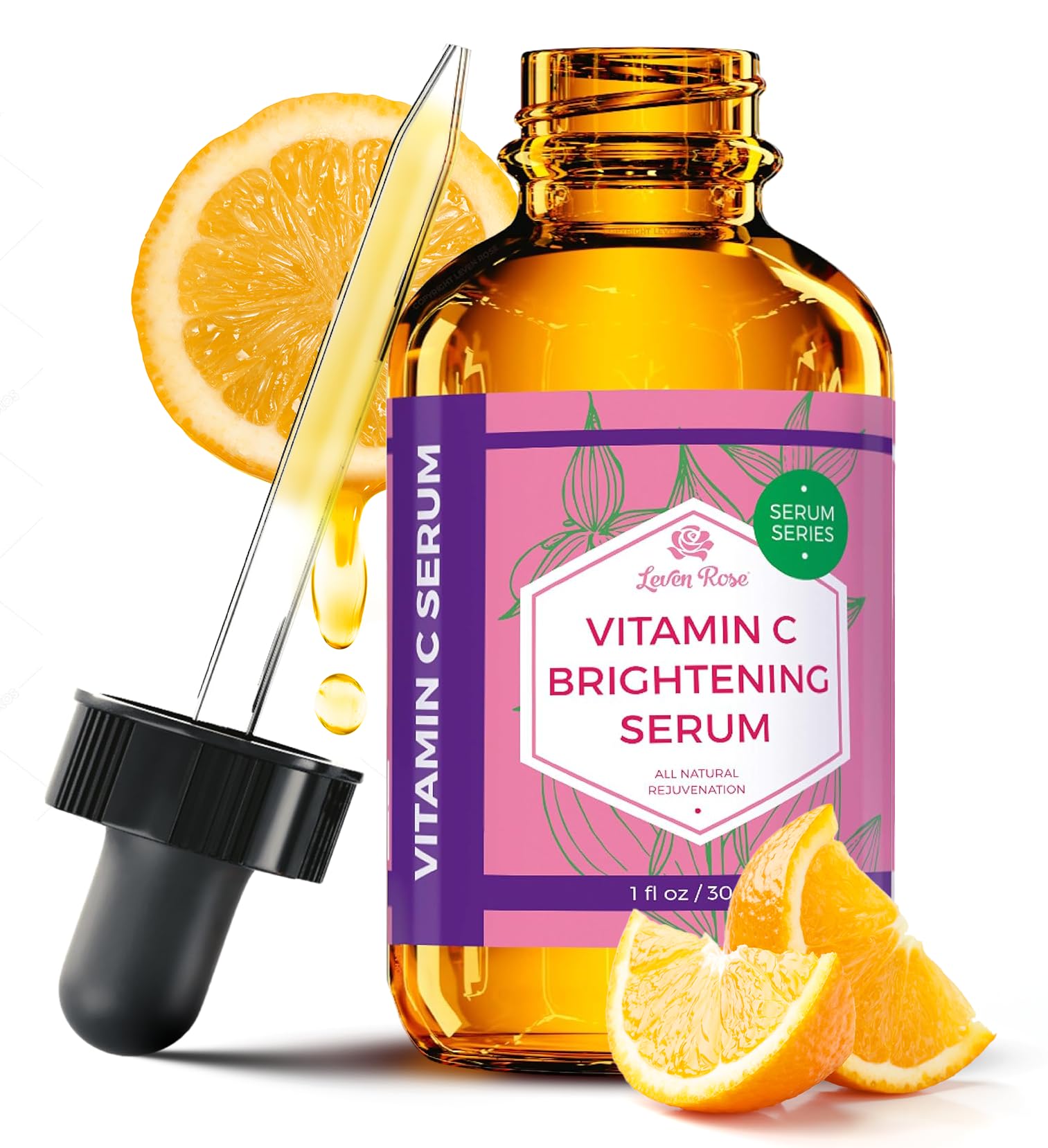Best Vitamin C Brightening Serum Set with Rosehip Night Serum & Argan Morning Serum - Anti-Aging, Hydrating & Glowing Skin Care Essentials for Day & Night Use