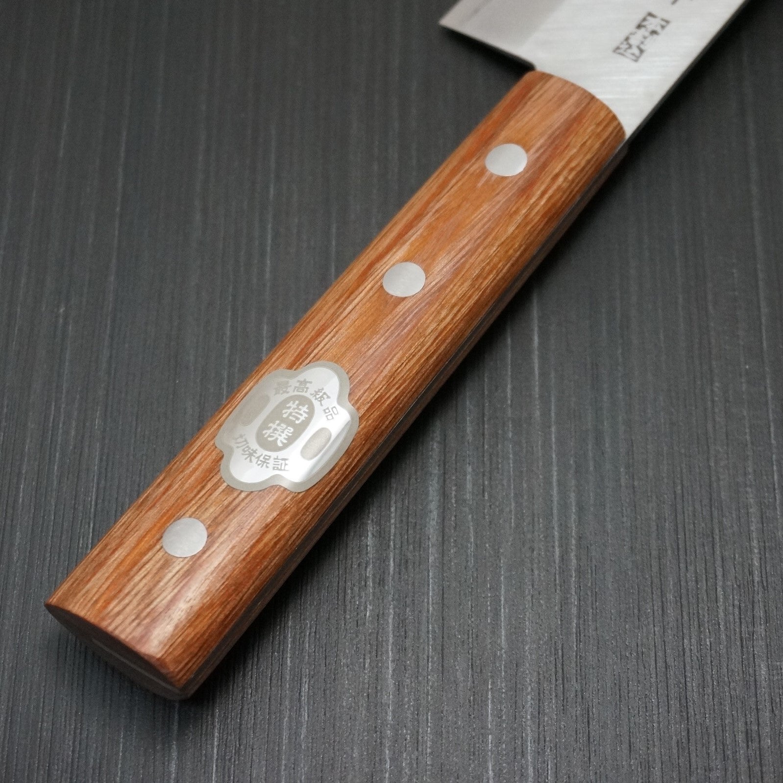 Premium Kanetsune Seki Japanese Santoku Knife - 165mm Carbon Clad Stainless Steel Blade - Perfect for Slicing, Dicing & Chopping Vegetables, Meat & Fish