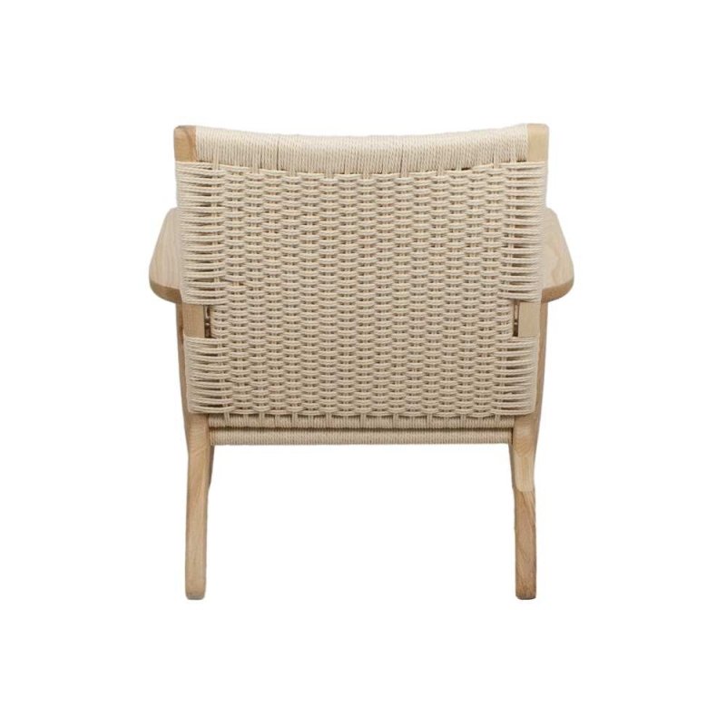 Modern Danish Design Coastal Lounge Chair - Japandi Outdoor Patio Armchair by Hans Wegner | Perfect for Beach Houses, Poolside Relaxation & Scandinavian-Inspired Gardens