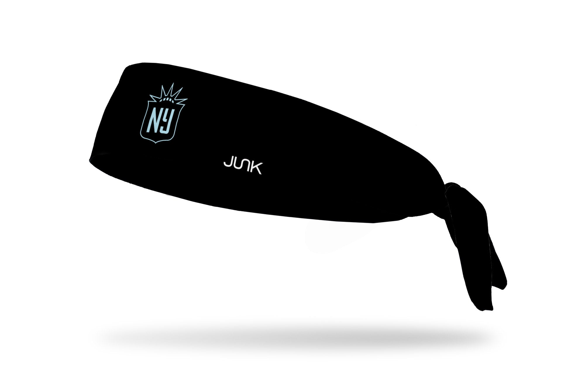 Gotham FC Logo Black Flex Tie Headband - Official NJ/NY Soccer Team Headwear for Women & Men - Perfect for Running, Workouts, and Soccer Games