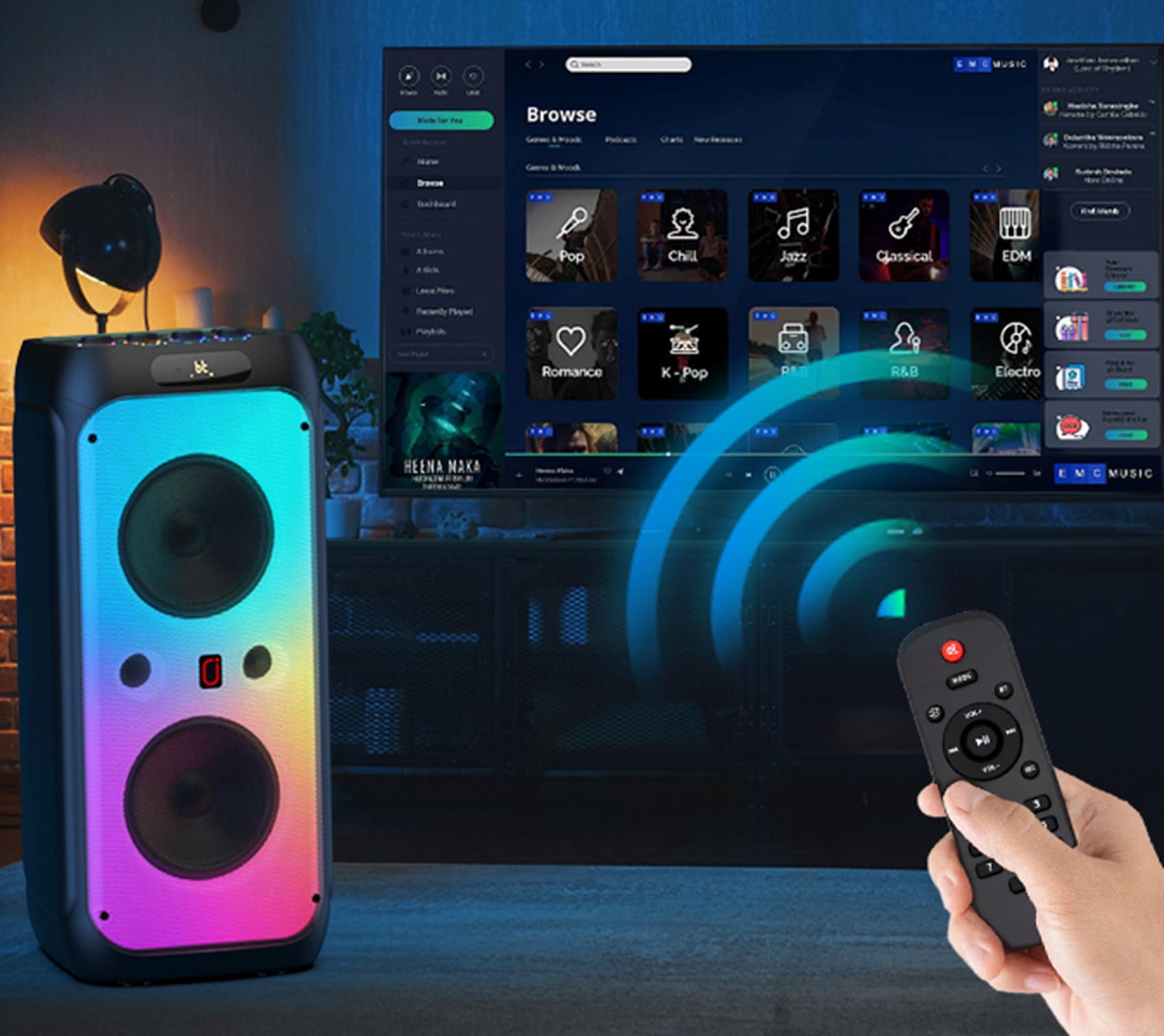 500W Wireless Karaoke Machine with Dual 8