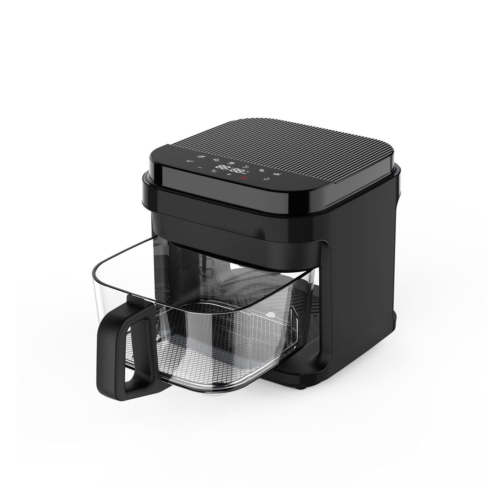 6.5L Glass Digital Air Fryer Oven - 1200W Powerful Convection Cooker with 200°C+ High Temp & Easy Clean Design - Perfect for Healthy Frying, Baking, Roasting & Reheating at Home