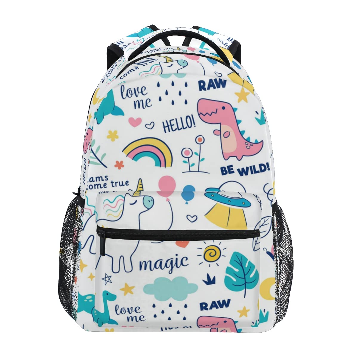 **Dinosaur & Unicorn Laptop Backpack 16 Inch - Cute Cartoon Design for Women & Men - School, Work, Business & Travel Backpack - Perfect for College, Office & Commuting**