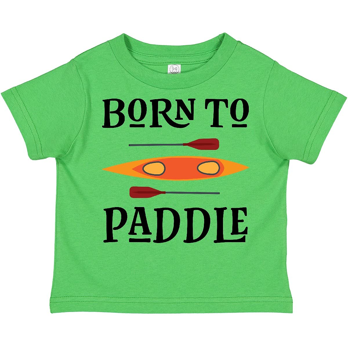 Inktastic Kayaking Born to Paddle Kayak Toddler T-Shirt - Cute Baby Boy & Girl Kayak Enthusiast Tee for Outdoor Adventures & Water Sports Fun