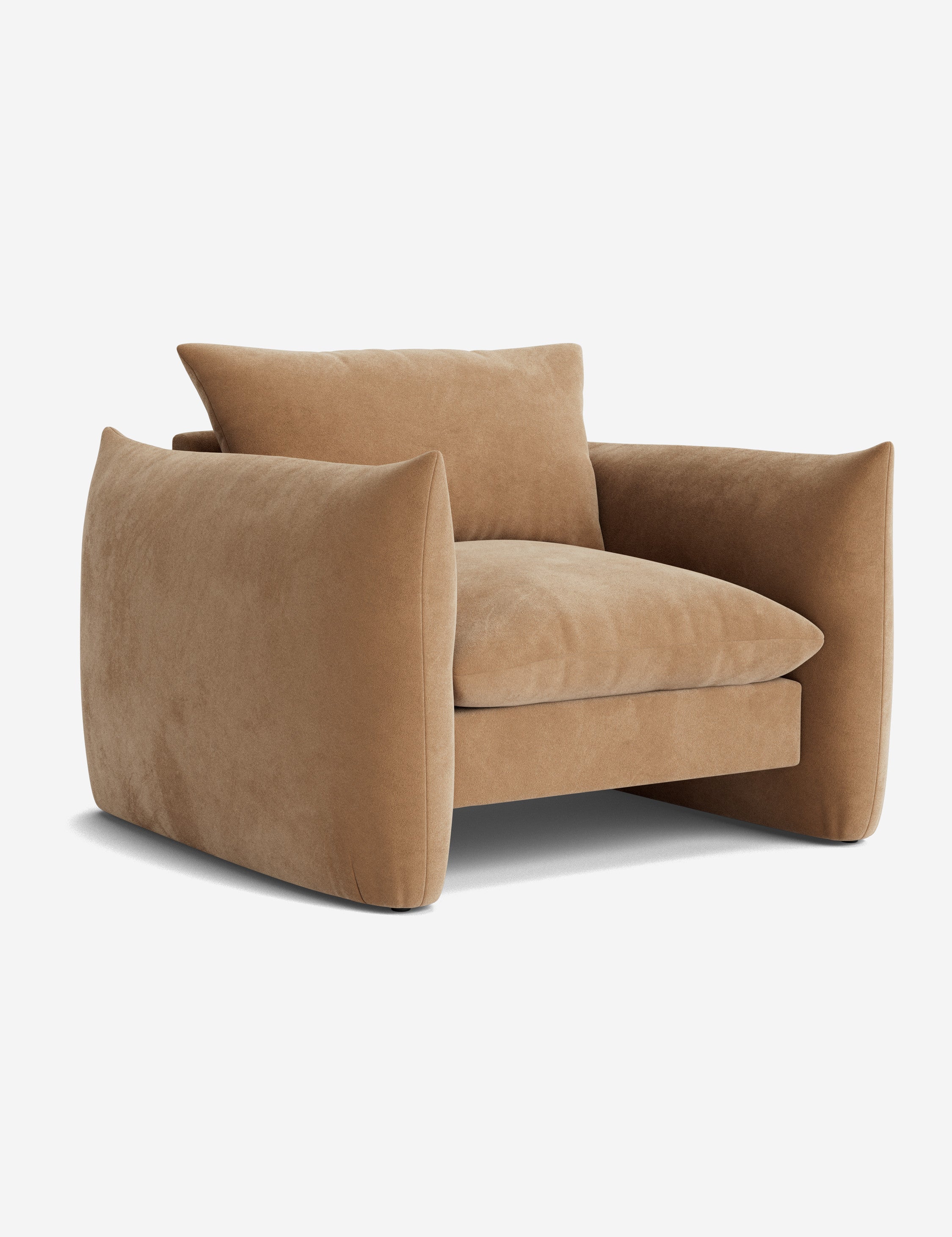 Modern Banks Accent Chair - Mid-Century Inspired Upholstered Armchair for Living Room, Bedroom & Office - Stylish Home Decor with Wooden Legs & Comfortable Cushioning