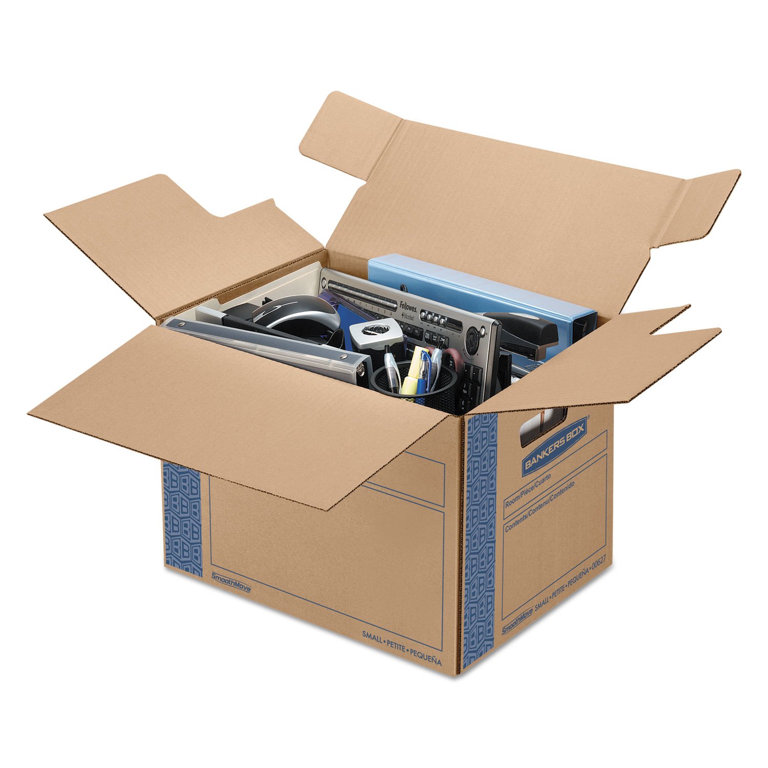 Bankers Box SmoothMove Prime Moving and Storage Boxes with Hinged Lid - 12
