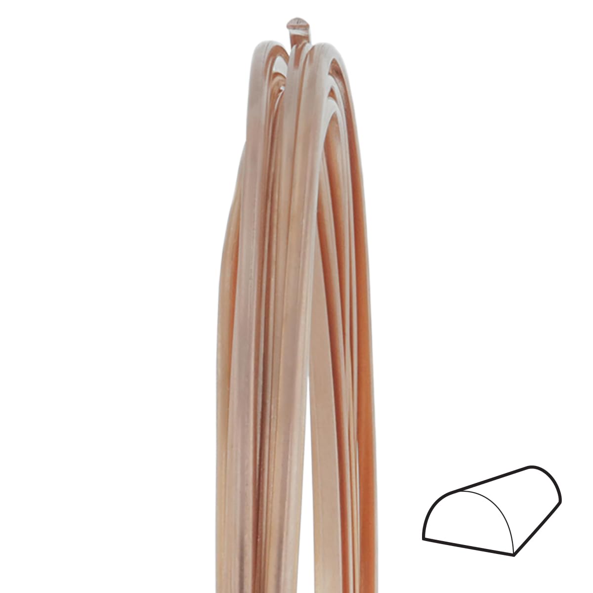 10 Gauge Half Round Dead Soft 14/20 Rose Gold Filled Wire - 5FT Jewelry Making Supplies for DIY Bracelets, Necklaces & Craft Projects
