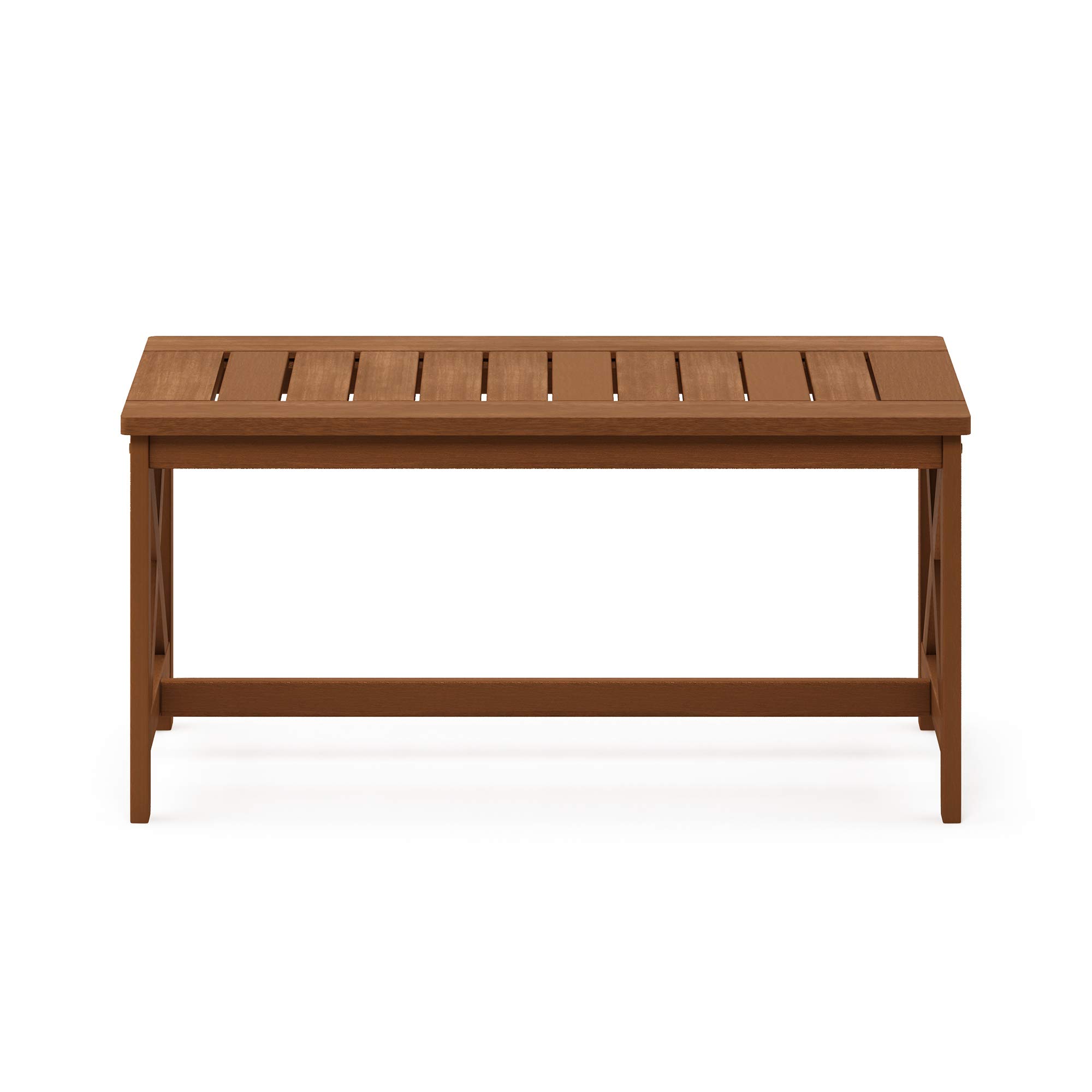 Furinno FG18111 X-Leg Natural Coffee Table - Modern Living Room Furniture for Small Spaces, Home Decor & Office Use