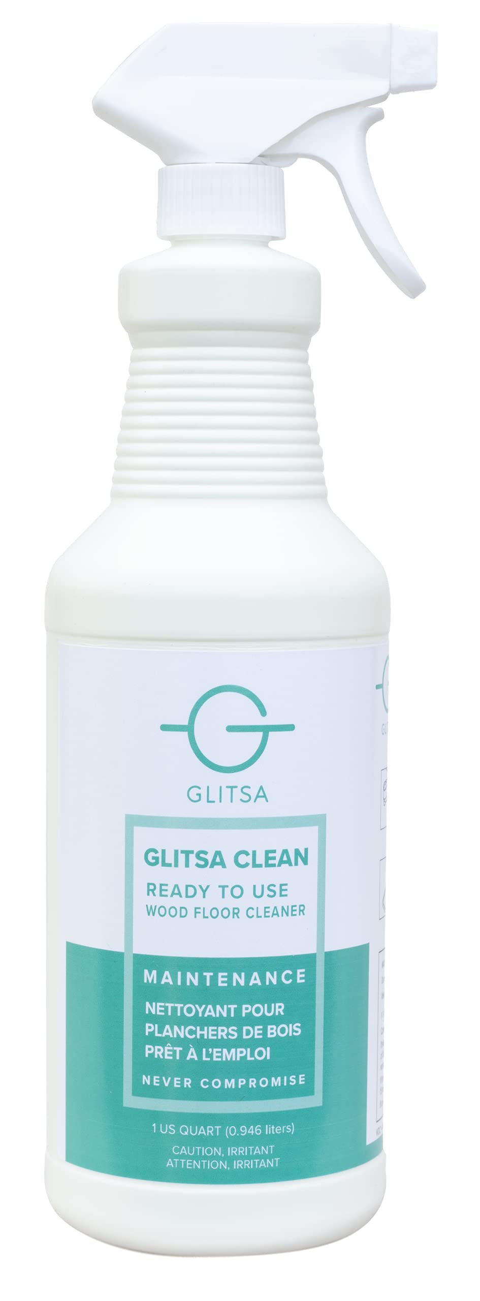 Glitsa Clean Hardwood Floor Cleaner - 32 oz Spray Bottle | Safe for Wood Floors | Removes Dirt & Stains | Perfect for Home, Office & High-Traffic Areas