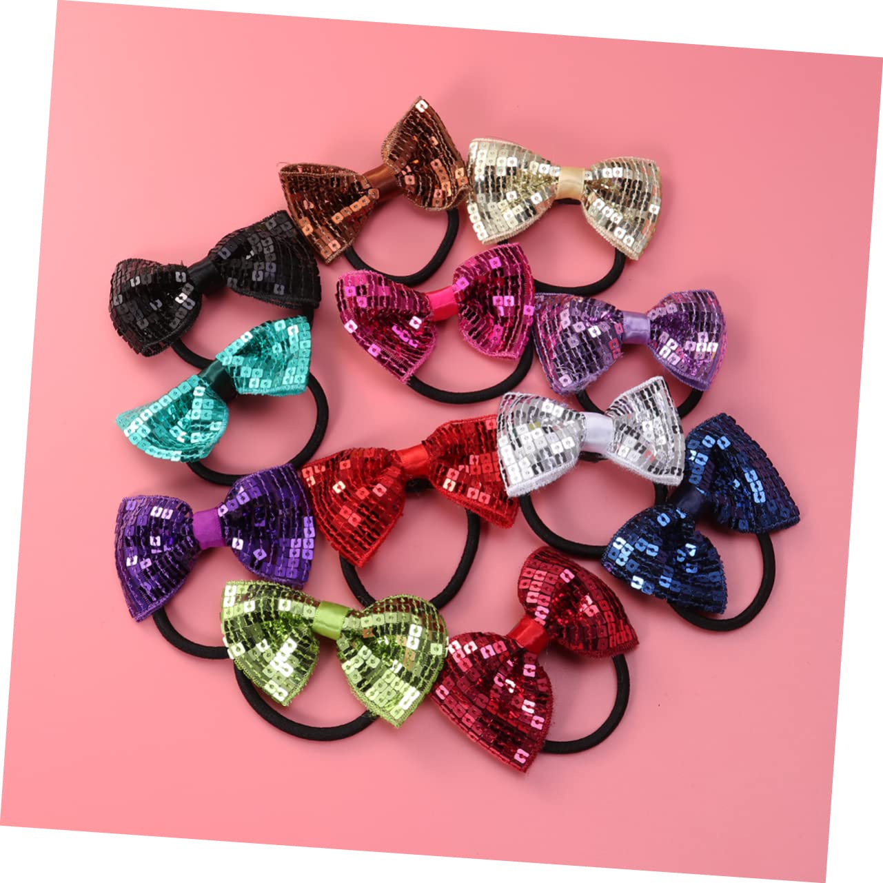 FOMIYES 12 Pack Stretch Hair Ties with Bow Knots - Soft Ponytail Holders for Girls & Women, Durable Hair Accessories for School, Sports, and Everyday Use