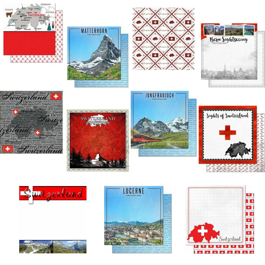 Custom Switzerland Bern Lucerne Travel Vacation Themed 12