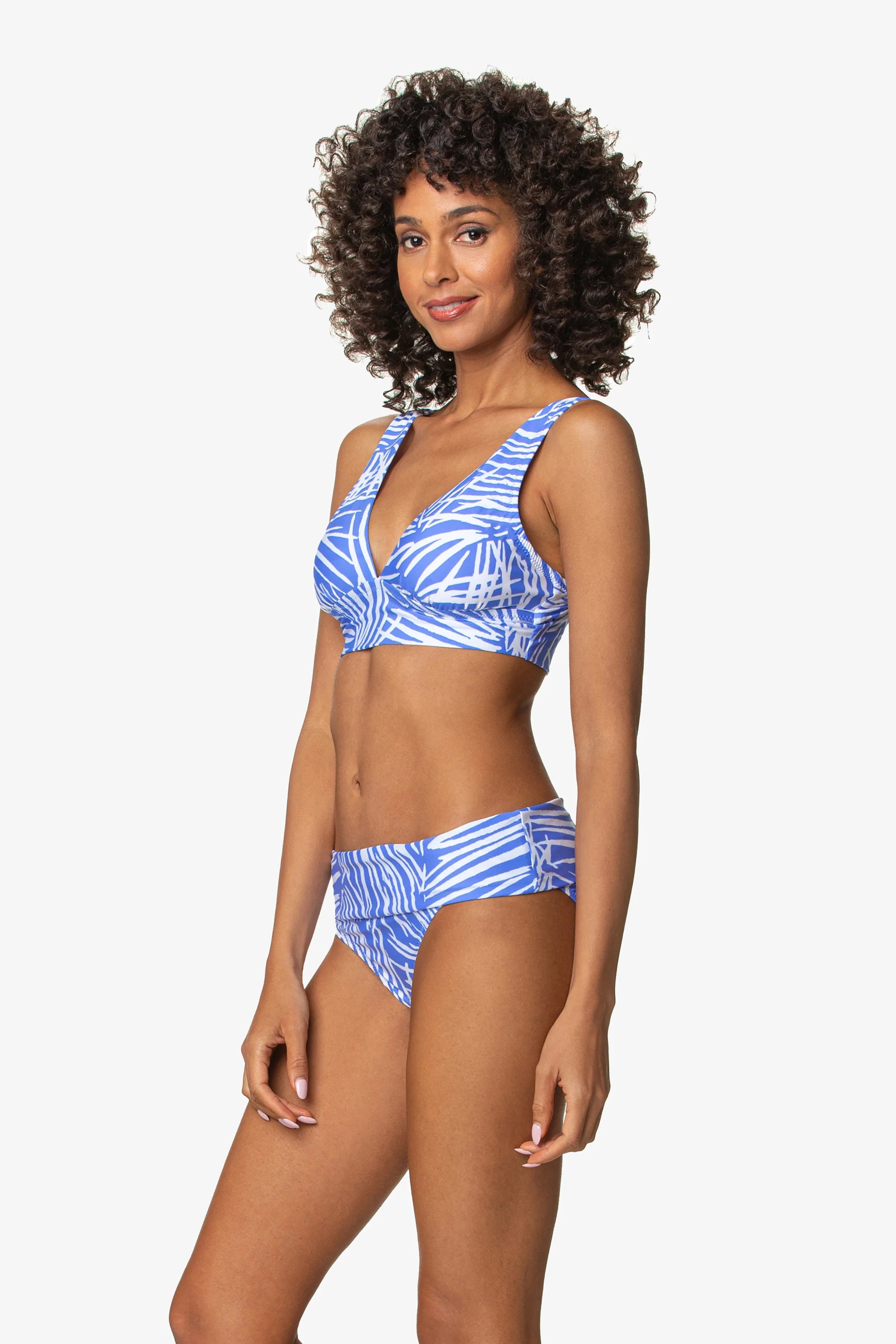 Solstice Bra - Comfortable Wireless Lace Bralette in South Seas Blue Periwinkle | Perfect for Yoga, Lounge & Everyday Wear