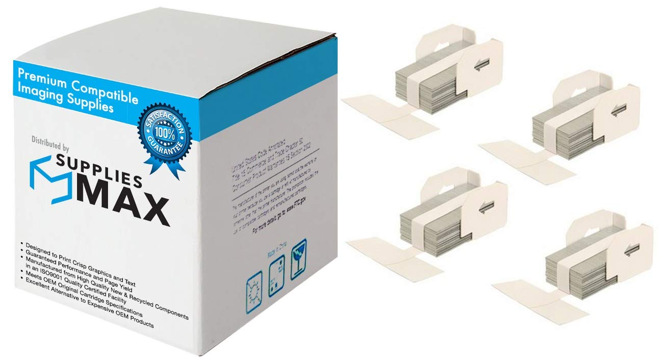Sharp MX-SCX3 Compatible Replacement Staples Refill Cartridge (4-Pack, 2000 Staples) - For Sharp Type L Copiers & Printers - Ideal for Office, School, and Business Document Stapling Needs