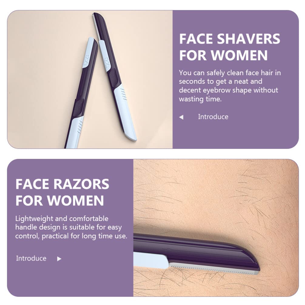Healvian Eyebrow Trimmer & Facial Hair Razor Set - Stainless Steel & Plastic Beauty Tools for Eyebrow Shaping, Face Shaving & Body Hair Trimming | Perfect for Home Grooming, Travel & Salon Use