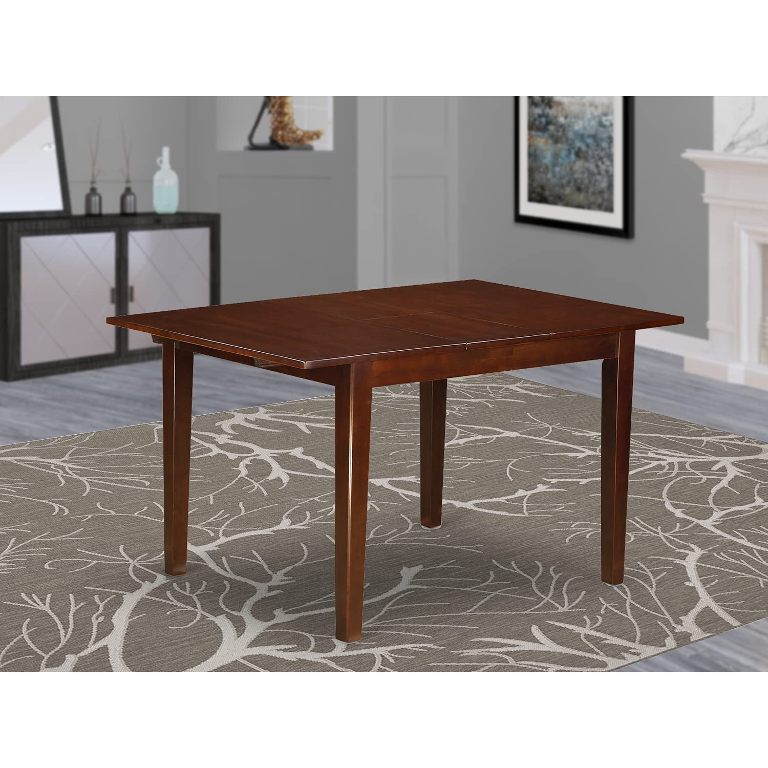 East West Furniture Norfolk Rectangular Dining Table with 12