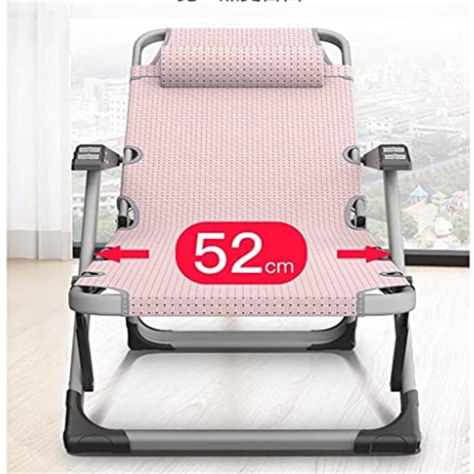 CHLDDHC Adjustable Folding Recliner Chair with Padded Cushion & Removable Headrest - Portable Massage Armrest for Beach, Poolside, Camping & Outdoor Patio Lounging | Comfortable Relaxation for Backyard, Garden & Travel