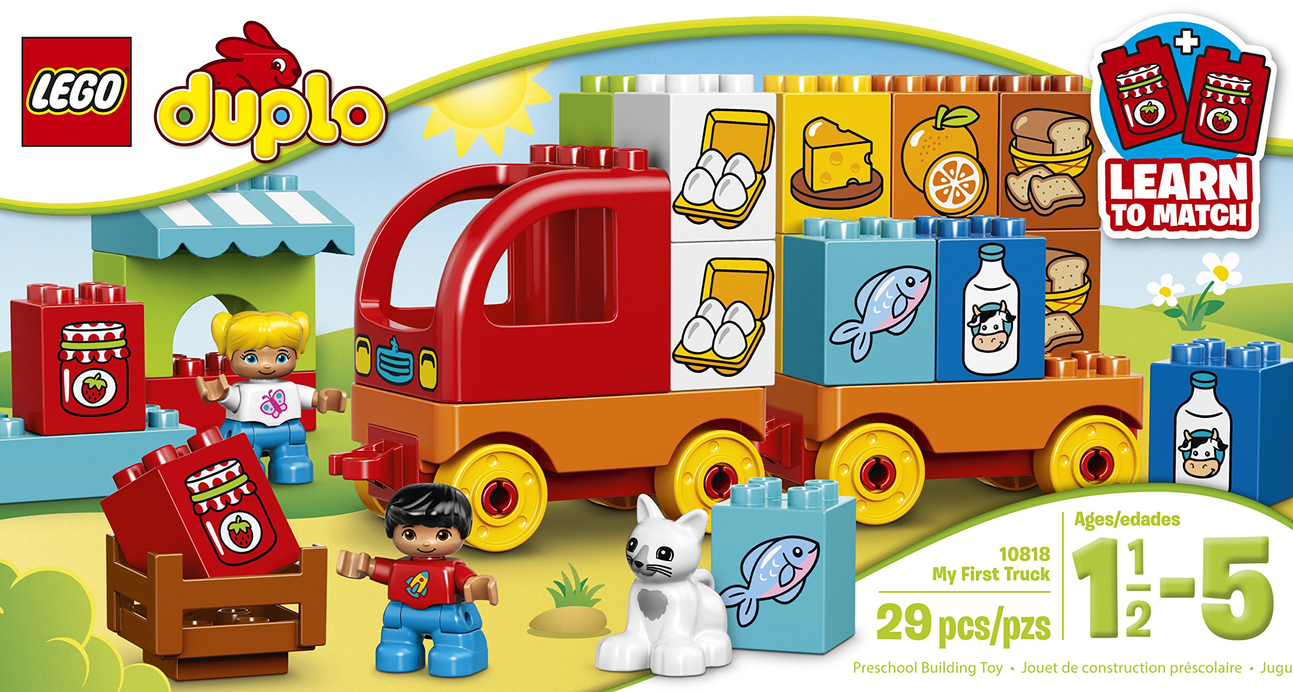 LEGO DUPLO My First Truck 10818 - Large Building Blocks for Toddlers & Preschoolers | STEM Learning Toy for Kids Ages 1.5-5 Years | Creative Play, Early Childhood Development & Motor Skills | Perfect for Birthday Gifts & Classroom Activities