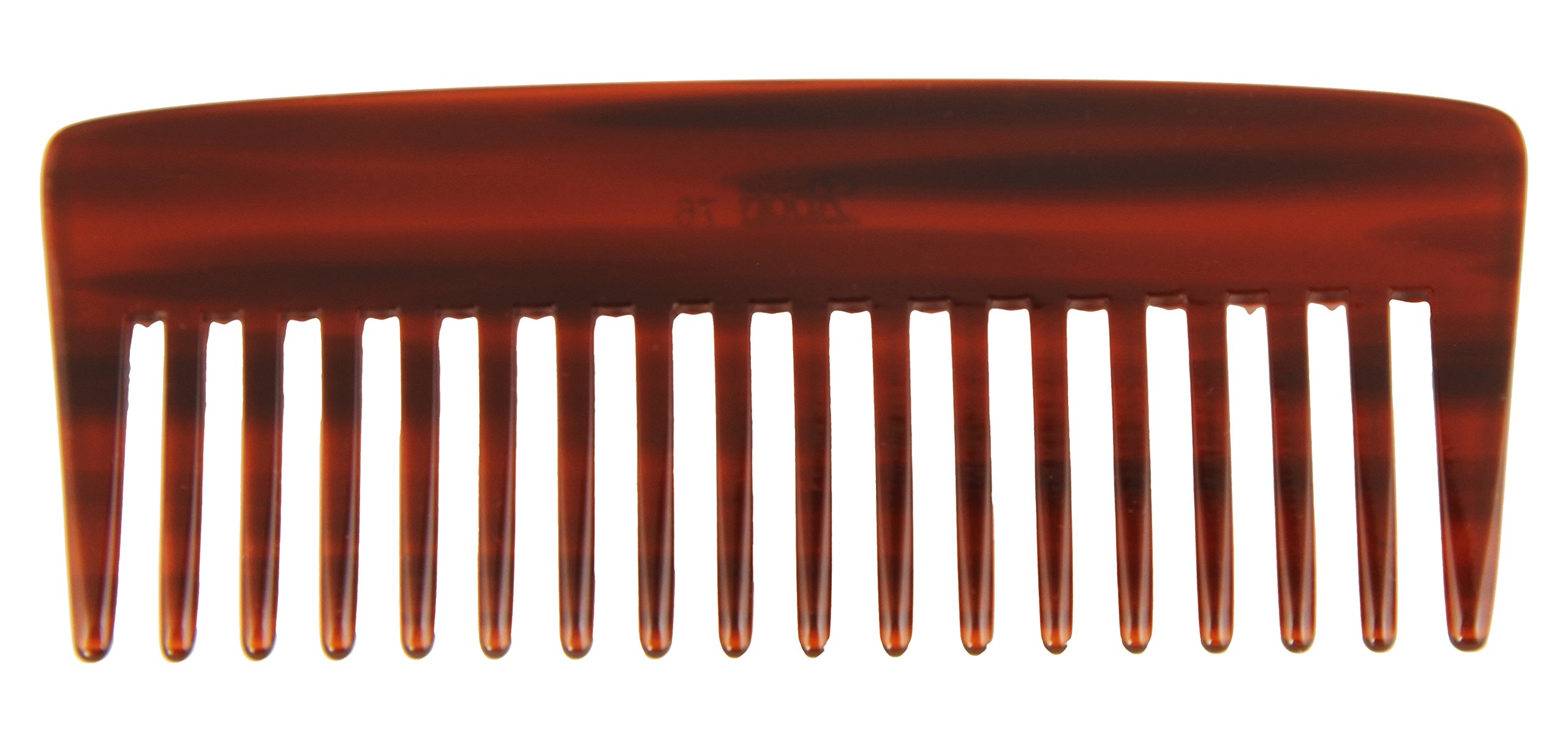 Roots Brown Wide Tooth Comb for Wavy & Curly Hair - Detangling Comb for Medium Length Hair - Pack of 2 - Perfect for Gentle Detangling & Styling Natural Curls at Home or Salon